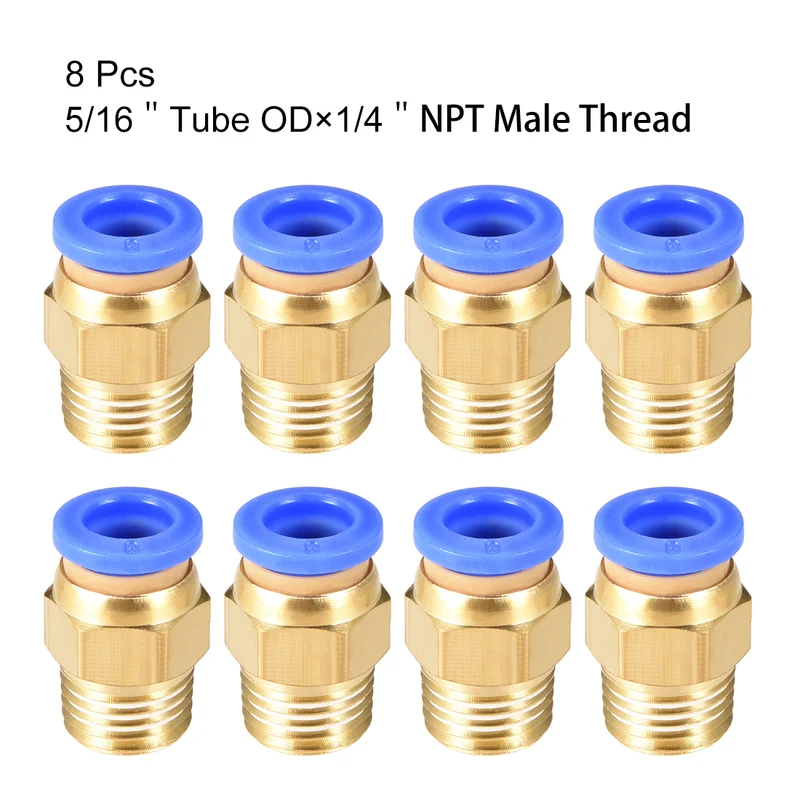 Straight Pneumatic Push to Quick Connect Fittings Tube OD