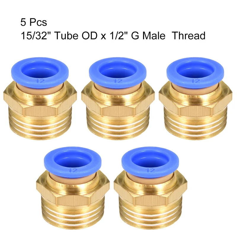 Straight Pneumatic Push to Quick Connect Fitting