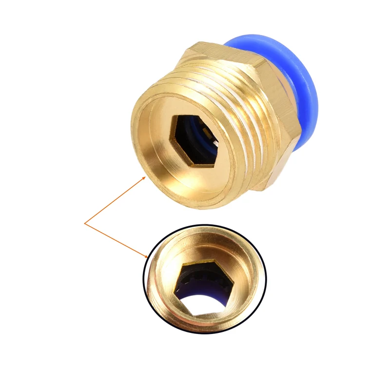 Straight Pneumatic Push to Quick Connect Fitting