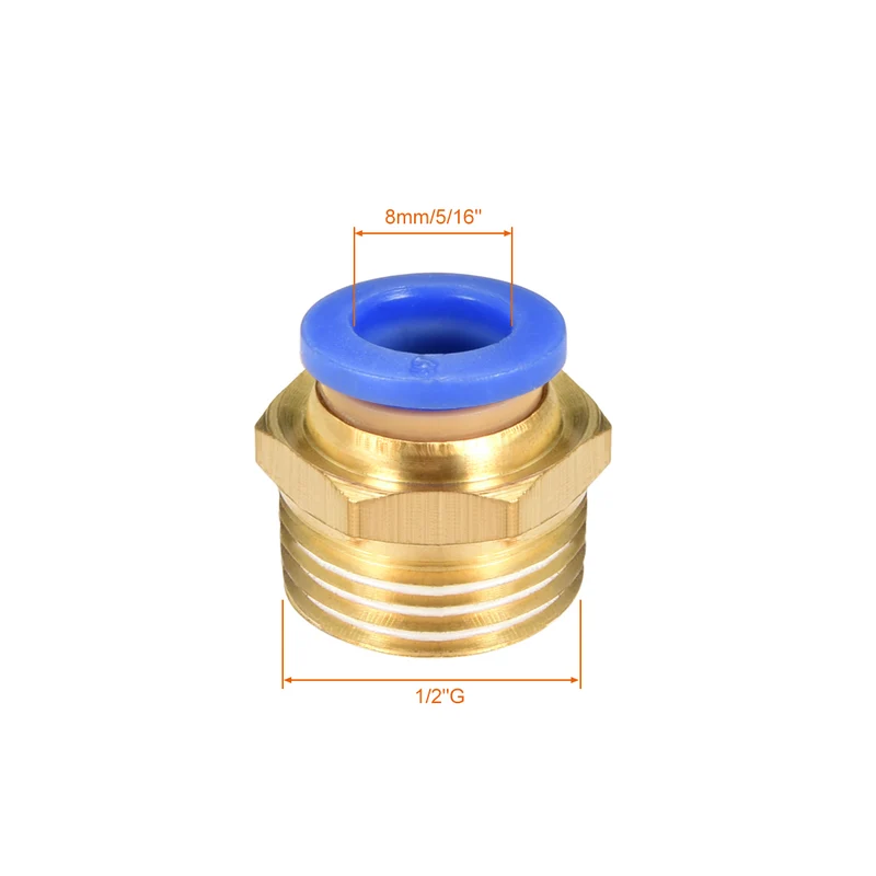 Straight Pneumatic Push to Quick Connect Fitting