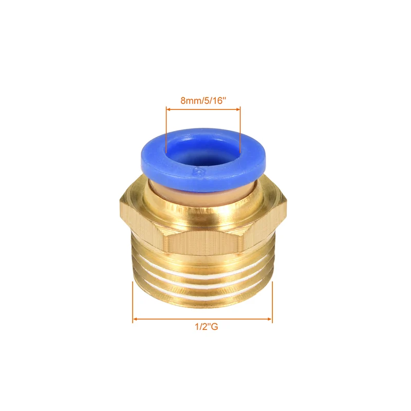 Straight Pneumatic Push to Quick Connect Fitting