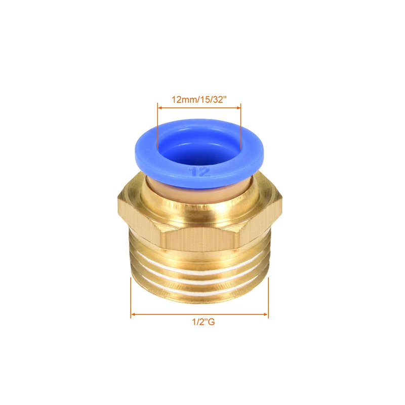 Straight Pneumatic Push to Quick Connect Fitting