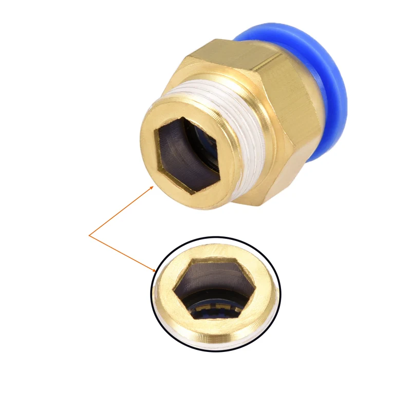 Straight Pneumatic Push to Quick Connect Fitting