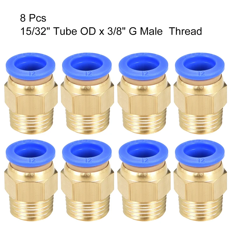 Straight Pneumatic Push to Quick Connect Fittings Male