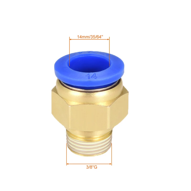 Straight Pneumatic Push to Quick Connect Fittings Male