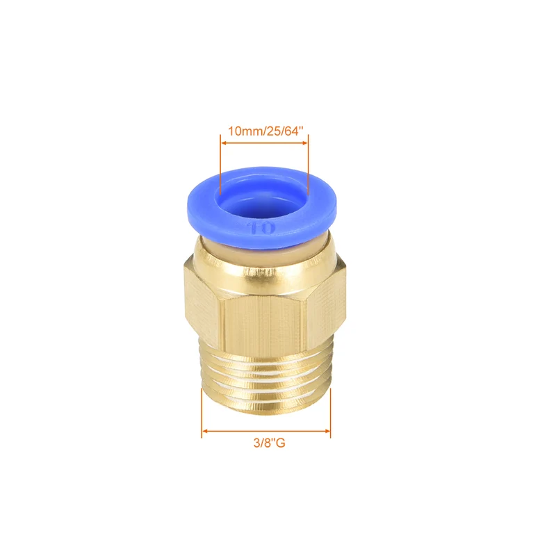 Straight Pneumatic Push to Quick Connect Fittings Male