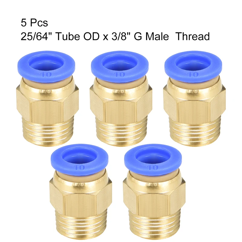 Straight Pneumatic Push to Quick Connect Fittings Male