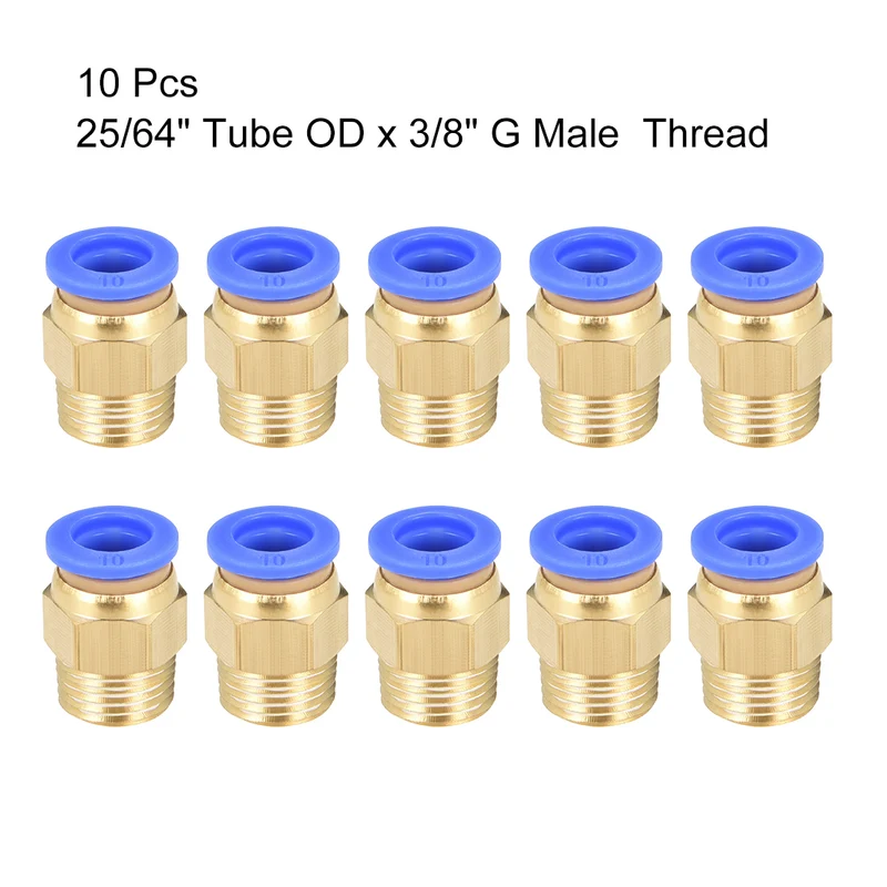 Straight Pneumatic Push to Quick Connect Fittings Male