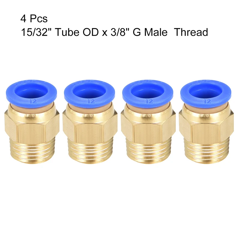Straight Pneumatic Push to Quick Connect Fittings Male