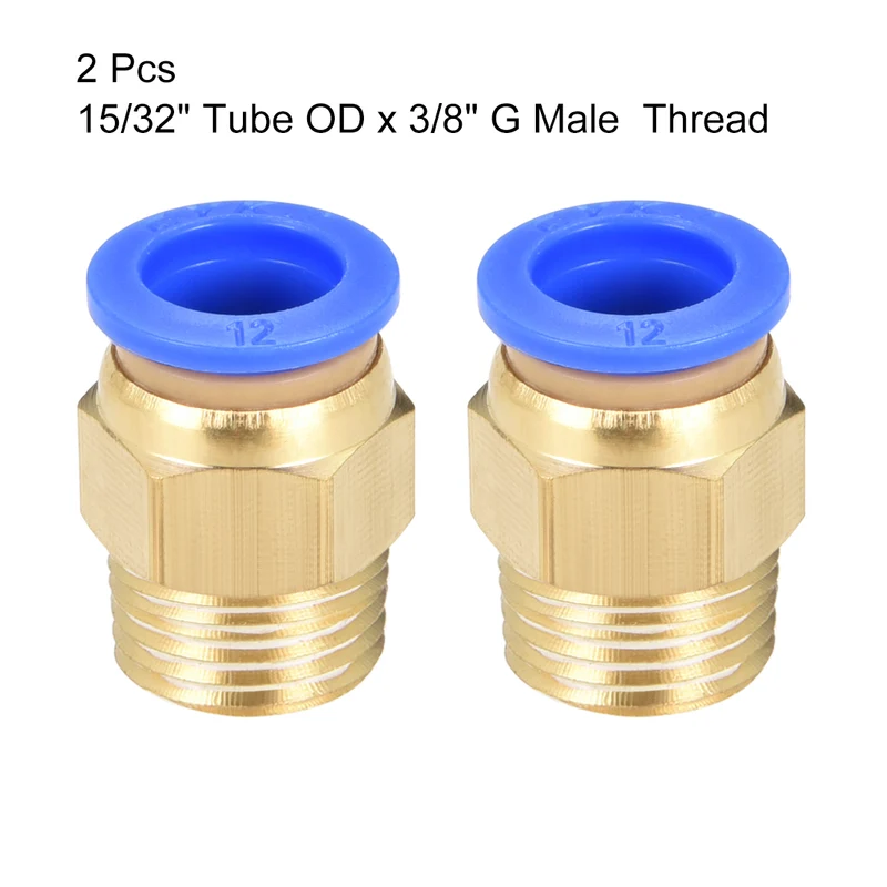 Straight Pneumatic Push to Quick Connect Fittings Male
