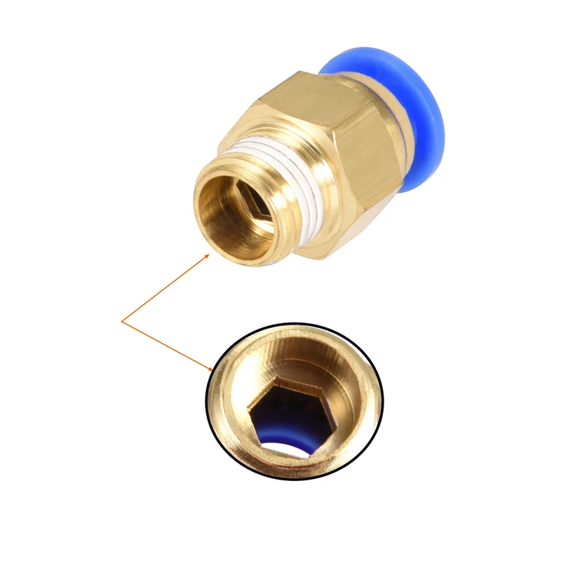 Male Straight Thread Push in Joint Pneumatic Connector Fitting Quick Fitting