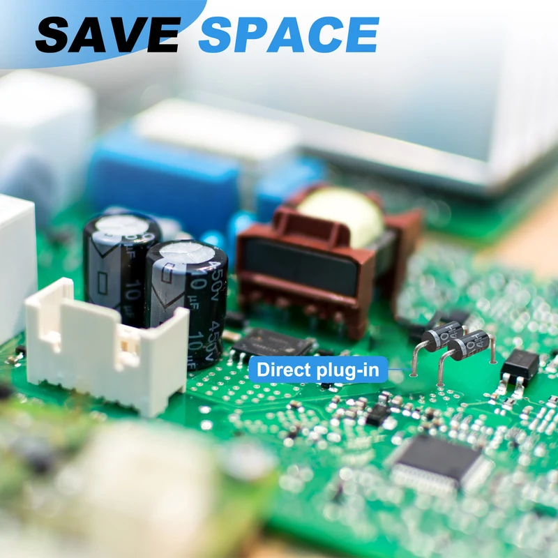 100 Pcs 1N5401 Rectifier Diode, 3A 100V DO-27 Electronic Silicon Diodes