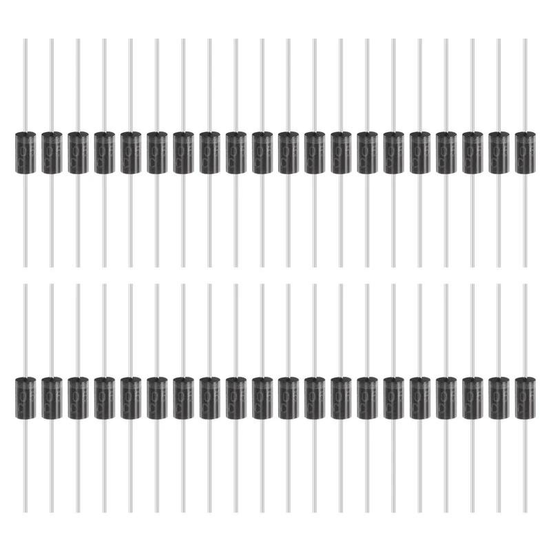 100 Pcs RL205 Rectifier Diode, 1.5A 600V DO-15 Electronic Silicon Diodes
