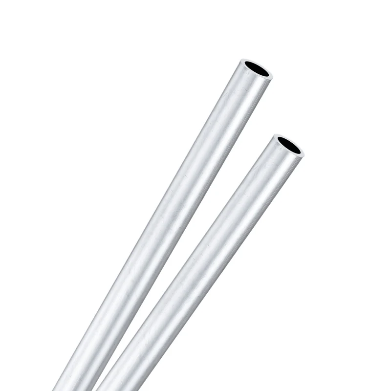 2-Pack 6063 Aluminum Round Tube, 6mmx8mm(IDxOD) 250mm Length Straight Tubing