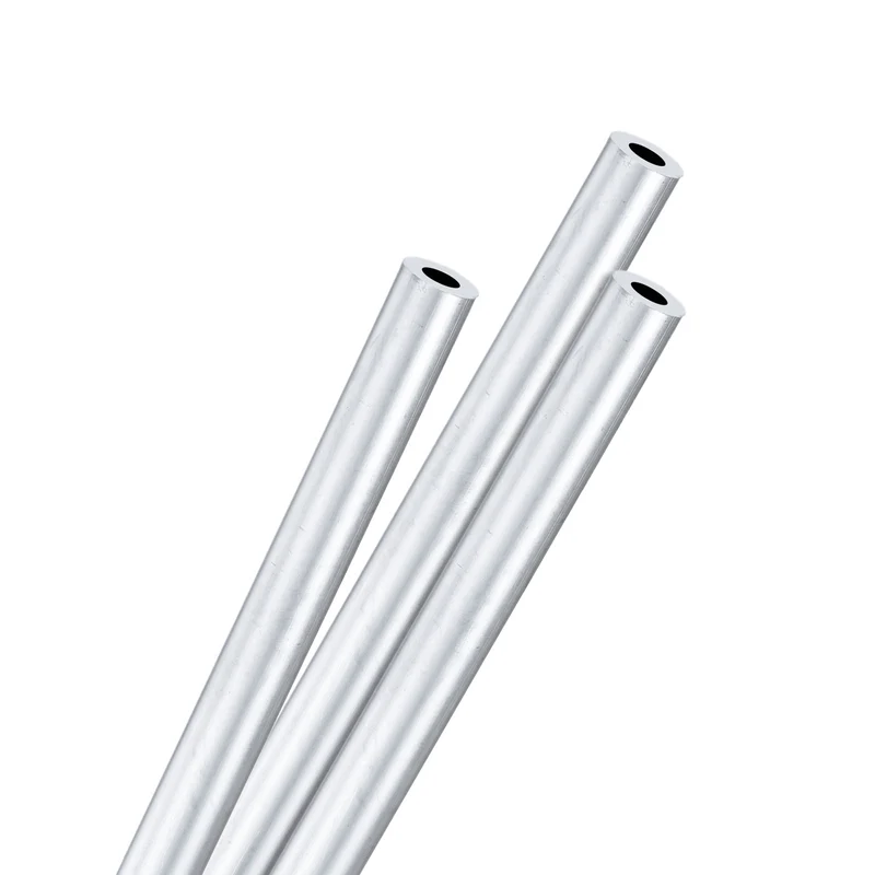 3-Pack 6063 Aluminum Round Tube, 4mmx8mm(IDxOD) 250mm Length Straight Tubing