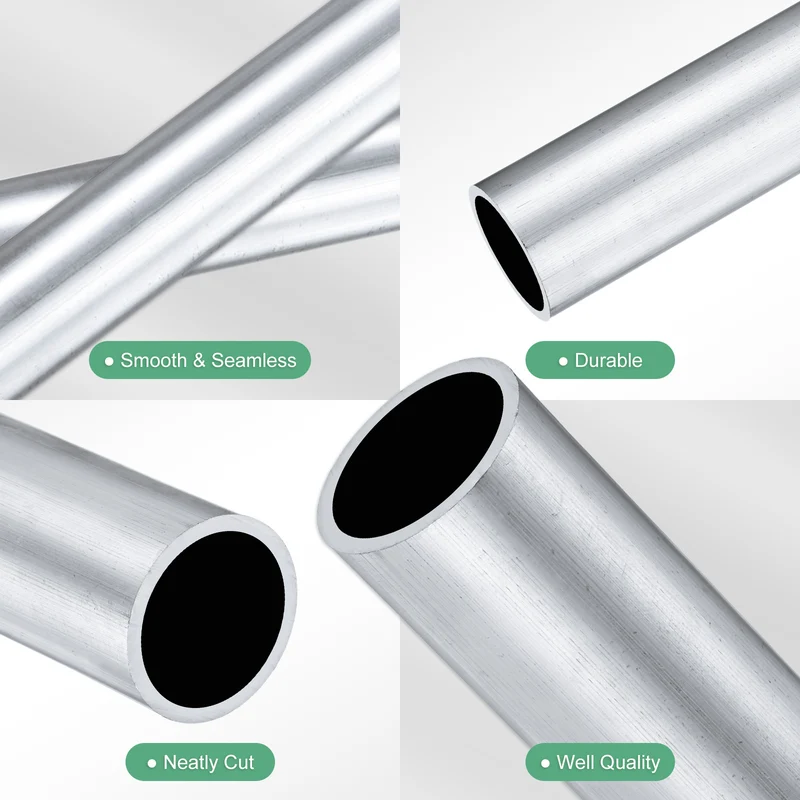 1-Pack 6063 Aluminum Round Tube, 34mmx40mm(IDxOD) 250mm Length Straight Tubing