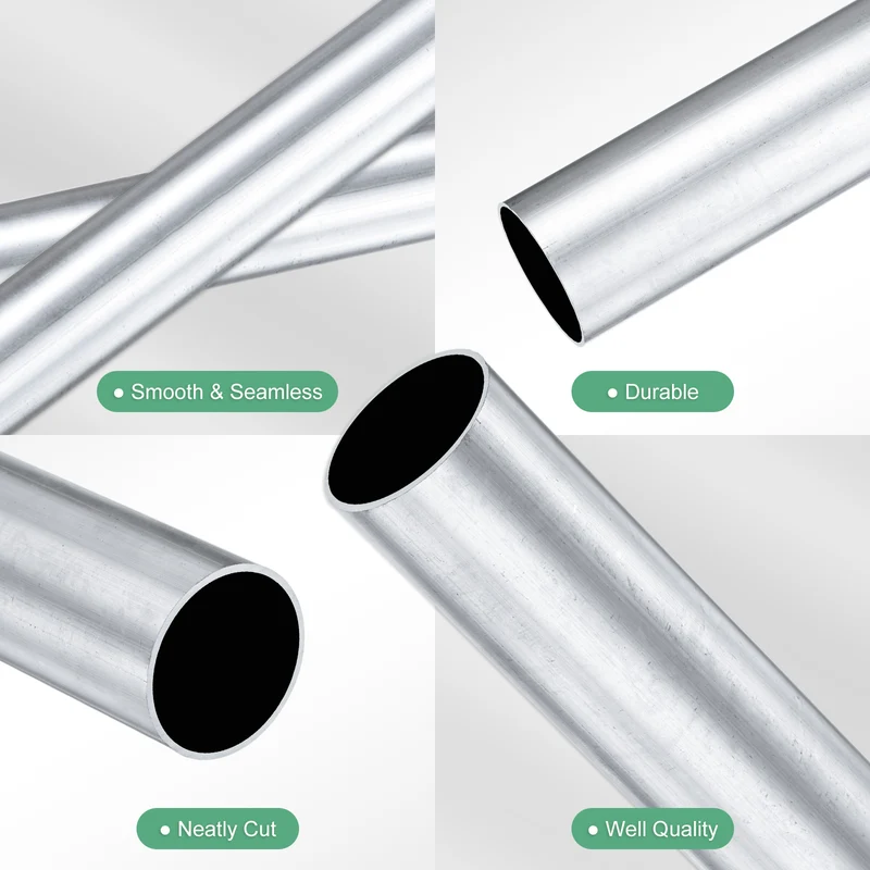 1-Pack 6063 Aluminum Round Tube, 27mmx29mm(IDxOD) 250mm Length Straight Tubing