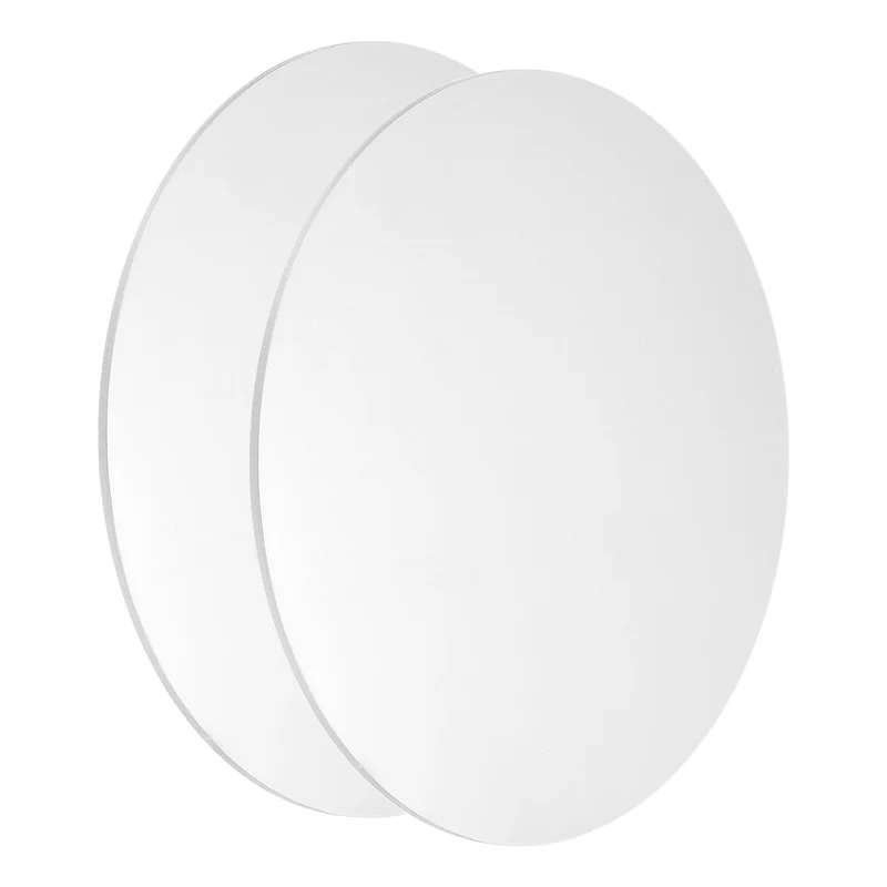 2Pcs Aluminum Disc 6"(150mm) Dia 0.04"(1mm) Thick Round 5052 Aluminum Sheets