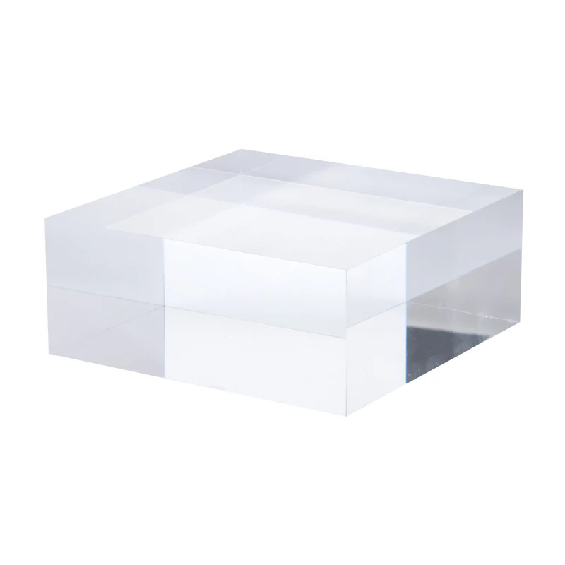 4" x 4" x 1.5" Jewelry Display Riser, Acrylic Cube Display Stand, Clear