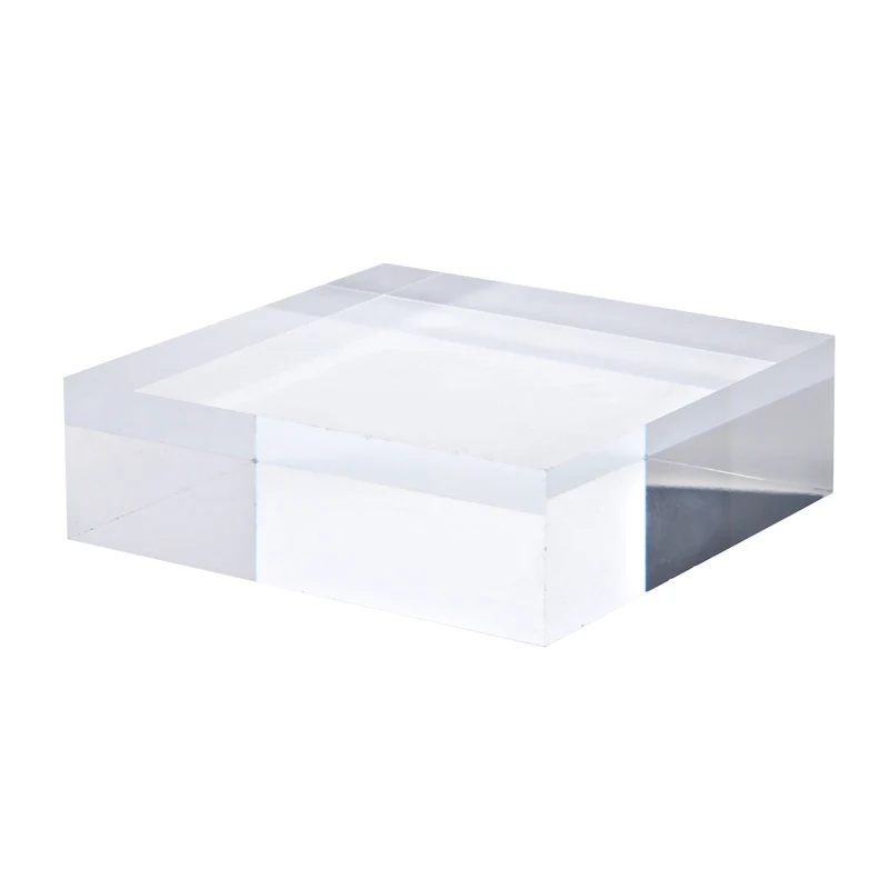 4" x 4" x 1" Jewelry Display Riser, Acrylic Cube Display Stand, Clear
