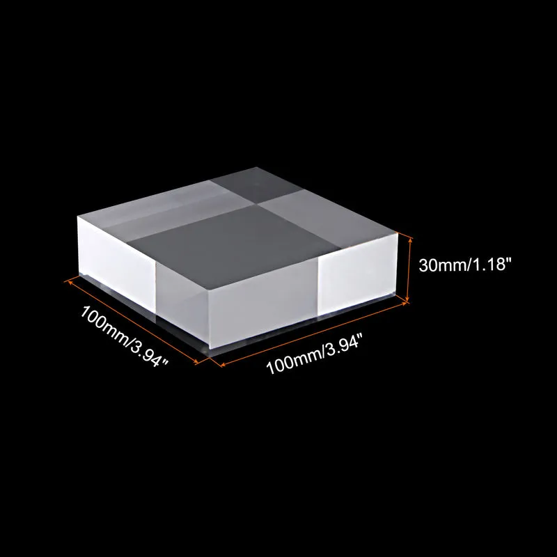 4" x 4" x 1" Jewelry Display Riser, Acrylic Cube Display Stand, Clear