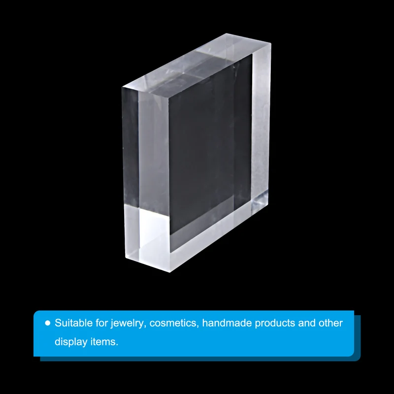 4" x 4" x 1" Jewelry Display Riser, Acrylic Cube Display Stand, Clear