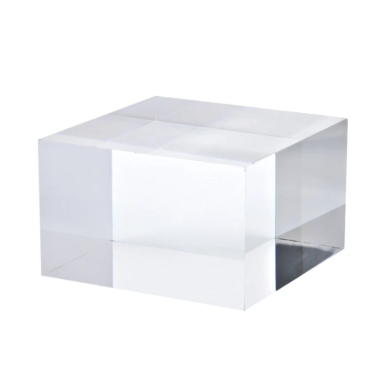 3" x 3" x 2" Jewelry Display Riser, Acrylic Cube Display Stand, Clear