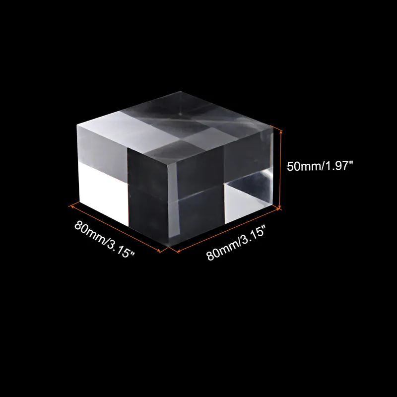 3" x 3" x 2" Jewelry Display Riser, Acrylic Cube Display Stand, Clear