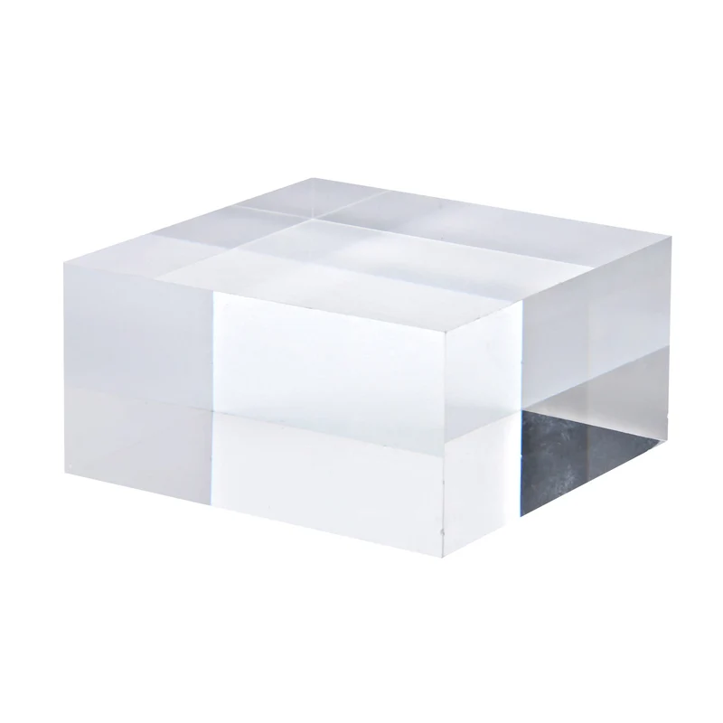 3" x 3" x 1.5" Jewelry Display Riser, Acrylic Cube Display Stand, Clear
