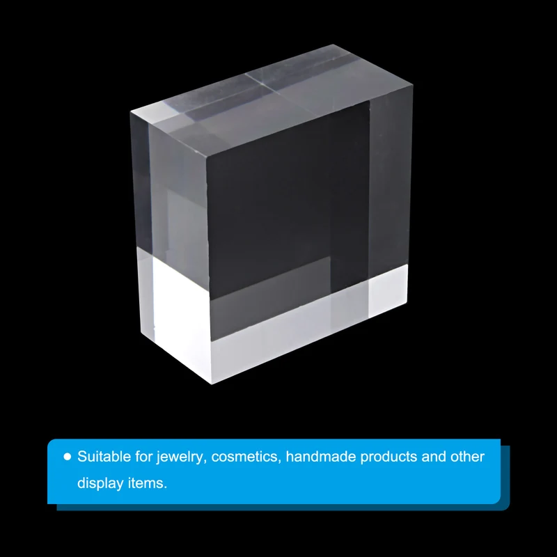 3" x 3" x 1.5" Jewelry Display Riser, Acrylic Cube Display Stand, Clear