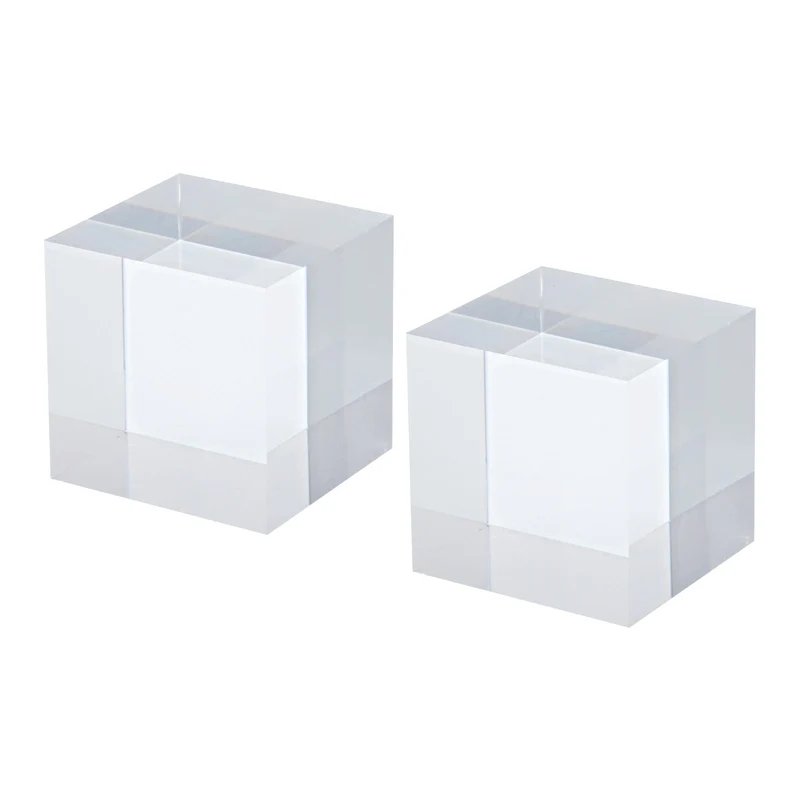 2" x 2" x 2" Jewelry Display Riser, 2 Pack Acrylic Cube Display Stand, Clear