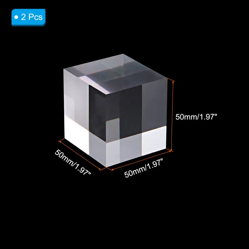 2" x 2" x 2" Jewelry Display Riser, 2 Pack Acrylic Cube Display Stand, Clear