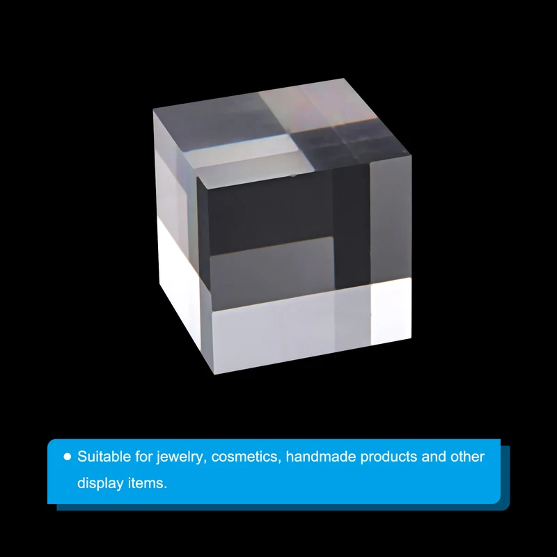 2" x 2" x 2" Jewelry Display Riser, 2 Pack Acrylic Cube Display Stand, Clear