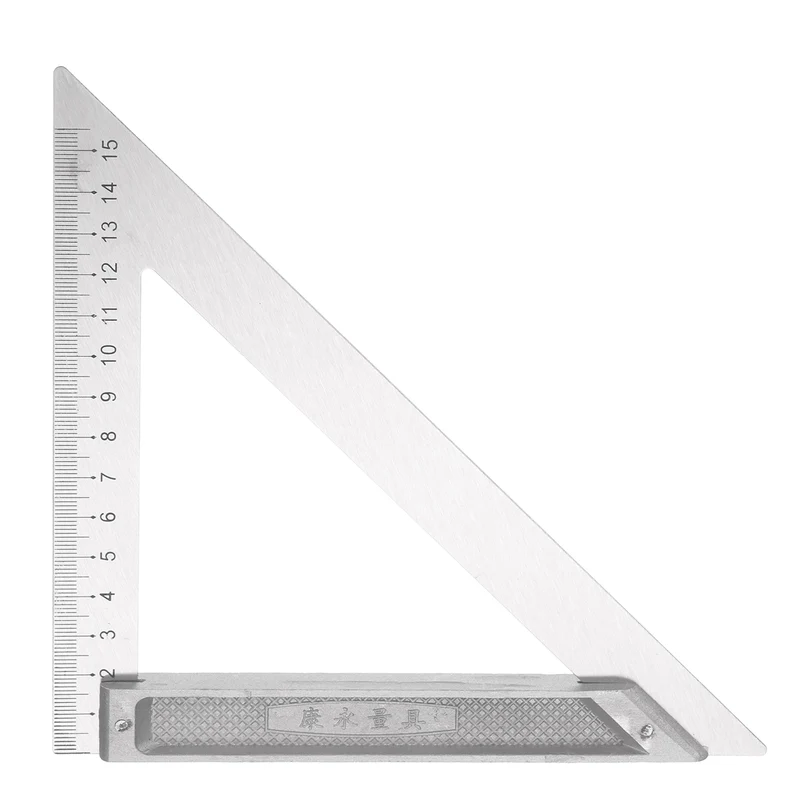 6" Speed Ruler Layout Tool Aluminum Alloy Triangular Carpenter Square