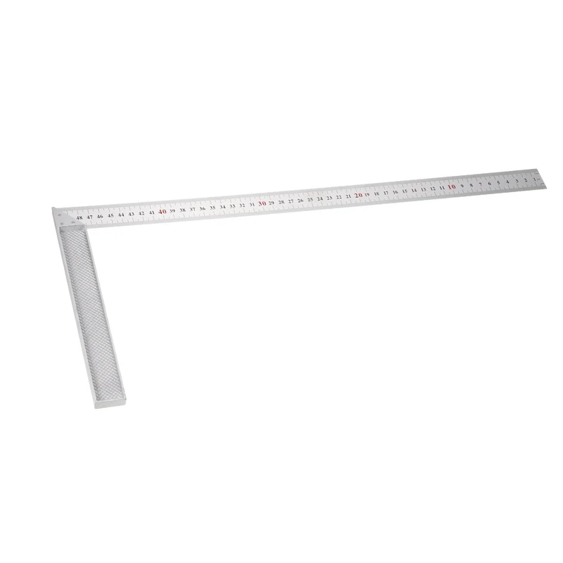 20" High Precision 90 Degree Stainless Steel Woodworking Square, Silver