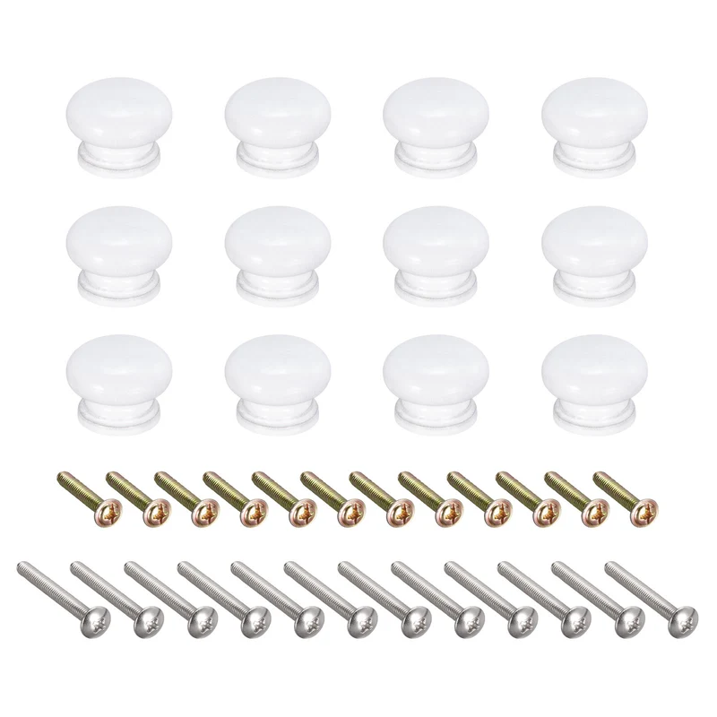 Drawer Screw Round Wood Knobs Pull Handles