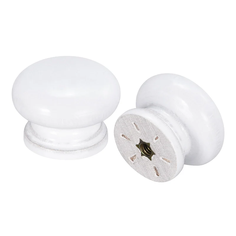 Drawer Screw Round Wood Knobs Pull Handles