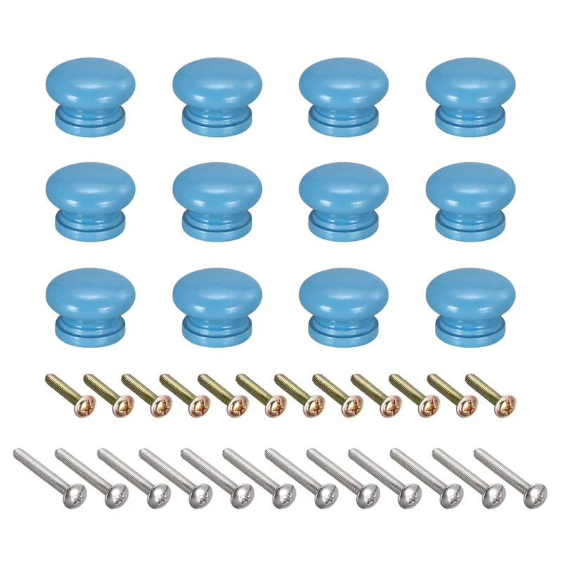 Drawer Screw Round Wood Knobs Pull Handles