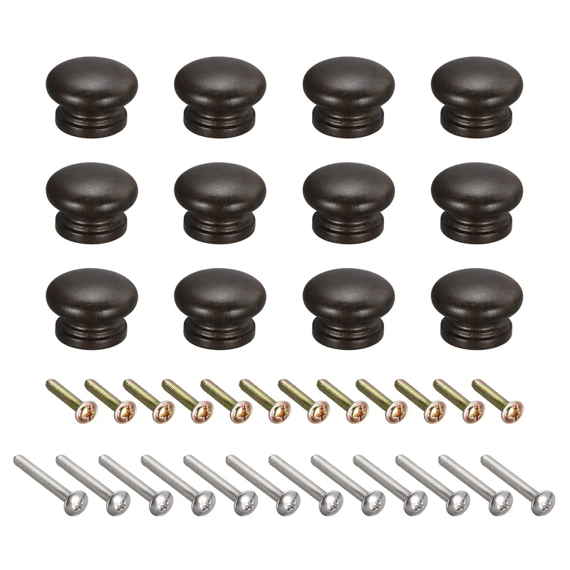 Drawer Screw Round Wood Knobs Pull Handles