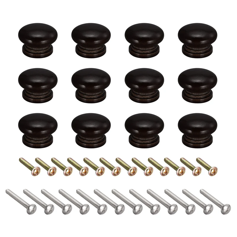 Drawer Screw Round Wood Knobs Pull Handles
