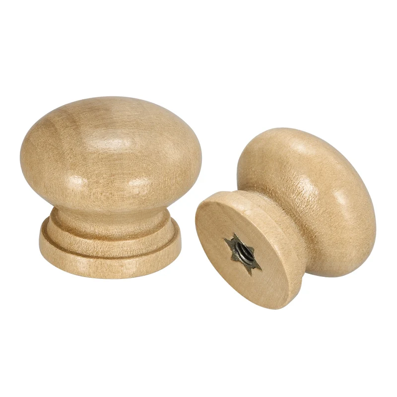 Wood Knobs, Pull Handles for Drawer with Screws