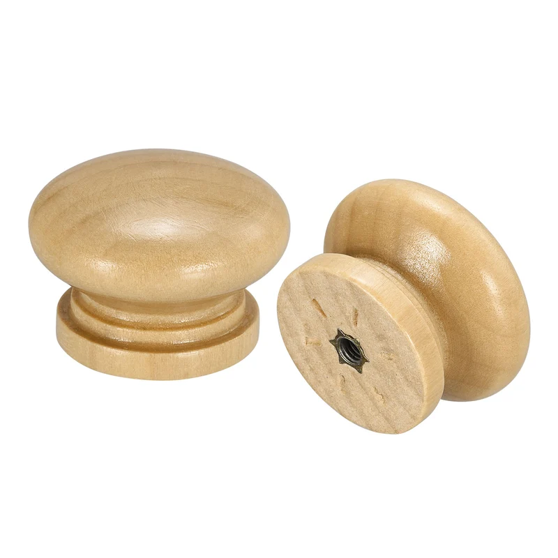 Wood Knobs, Pull Handles for Drawer with Screws