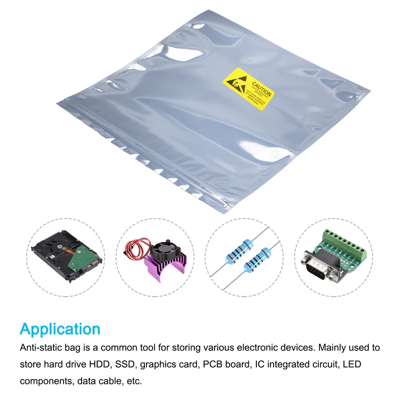 Anti Static Bags Shielding Bag Resealable with Labels