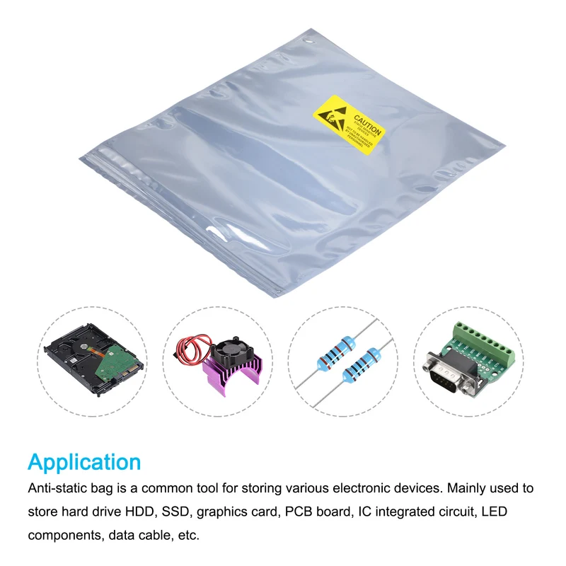 Anti Static Bags Shielding Bag Resealable with Labels