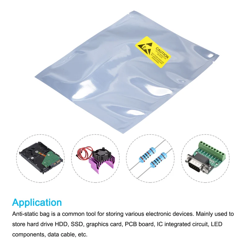 Anti Static Bags Shielding Bags Open Top with Labels