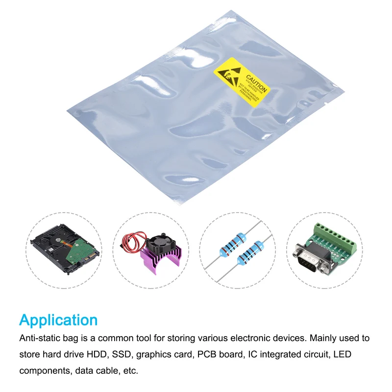 Anti Static Bags Shielding Bags Open Top with Labels