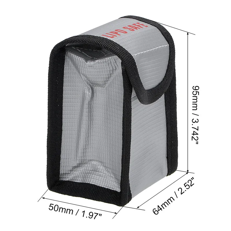 Fireproof Cloth Silver Tone Battery Protection Bag