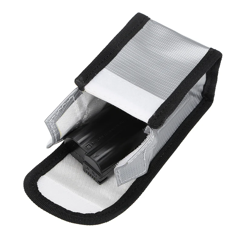 Fireproof Cloth Silver Tone Battery Protection Bag