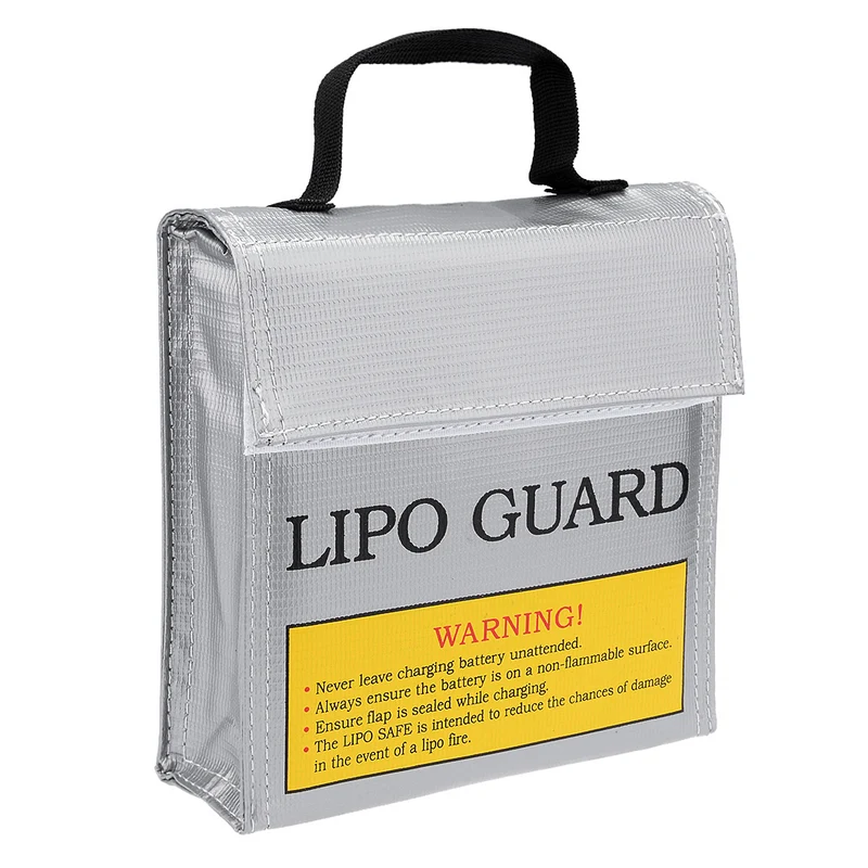 Fireproof Cloth Silver Tone Battery Protection Bag