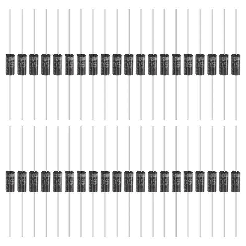 100 Pcs 1N4005 Rectifier Diode, 1A 600V DO-41 Electronic Silicon Diodes
